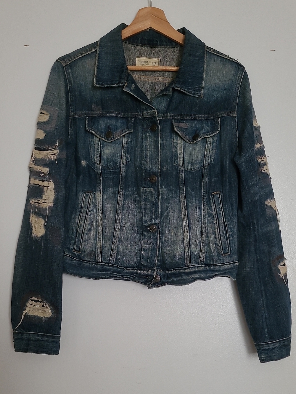Denim & Supply Ralph Lauren Women’s Distressed Denim Jean Jacket